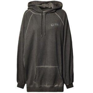 NWT Guess Women's Oversize Rose Rhinestone Pullover Hoodie One Size
